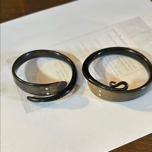 2 Victorian horn snake bangle bracelet